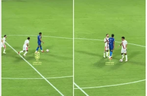 بالفيديو: حركة طريفة من البليهي تثير استفزاز لاعبي مانشستر سيتي