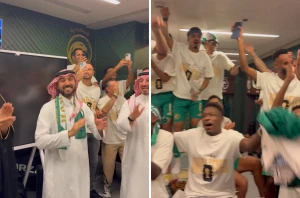 بالفيديو: فرحة وزير الرياضة بتأهل المنتخب السعودي لكأس العالم 2026