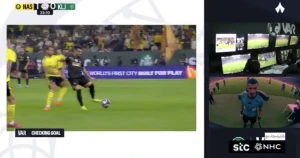 بالفيديو .. هدف النصر الملغي أمام الخليج بعد مراجعة VAR