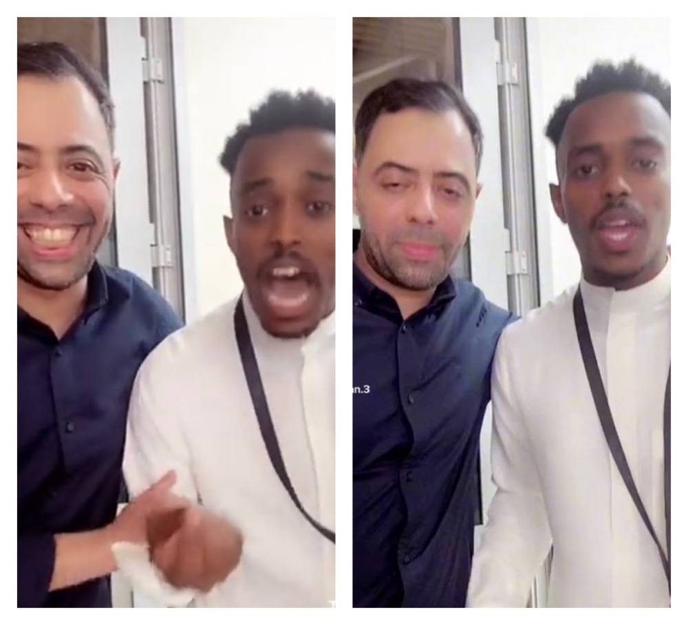 شاهد جابر الغفراني المري يفاجئ فهد العتيبي ويقلده بهذه الطريقة !