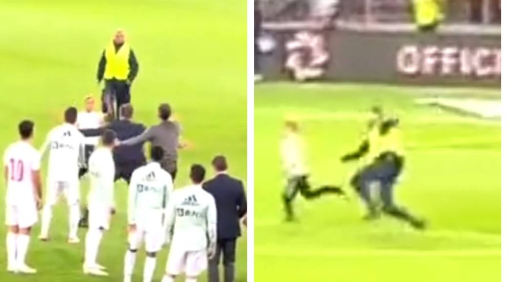 شاهد.. طفل يقتحم الملعب من أجل أسينسيو لاعب منتخب إسبانيا.. والأمن يلاحقه وتصرف غير متوقع من المدرب !