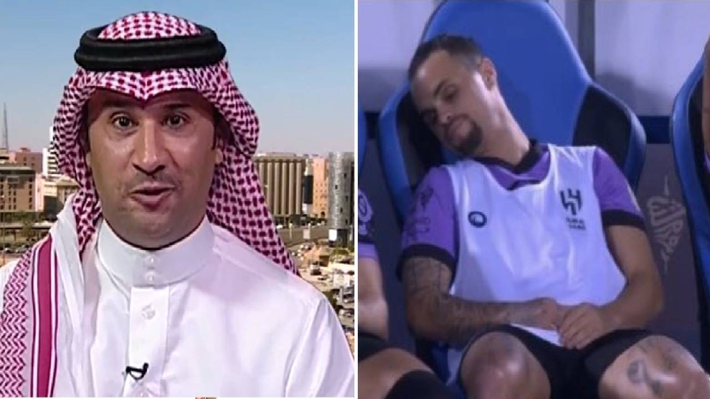 شاهد.. عبدالرحمن مشبب يكشف مفاجأة وراء ظهور ميشيل وهو نائم في مباراة الهلال والوحدة !
