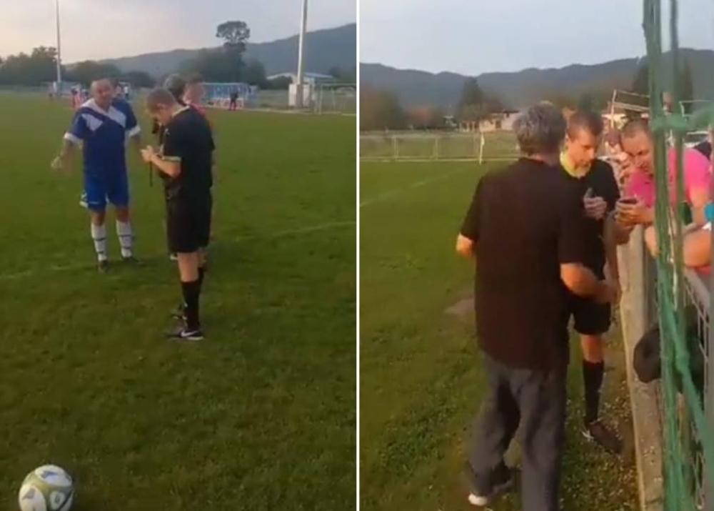 شاهد.. حكم يلجأ إلى "هاتف" مشجع كـ var ويتراجع عن قراراه