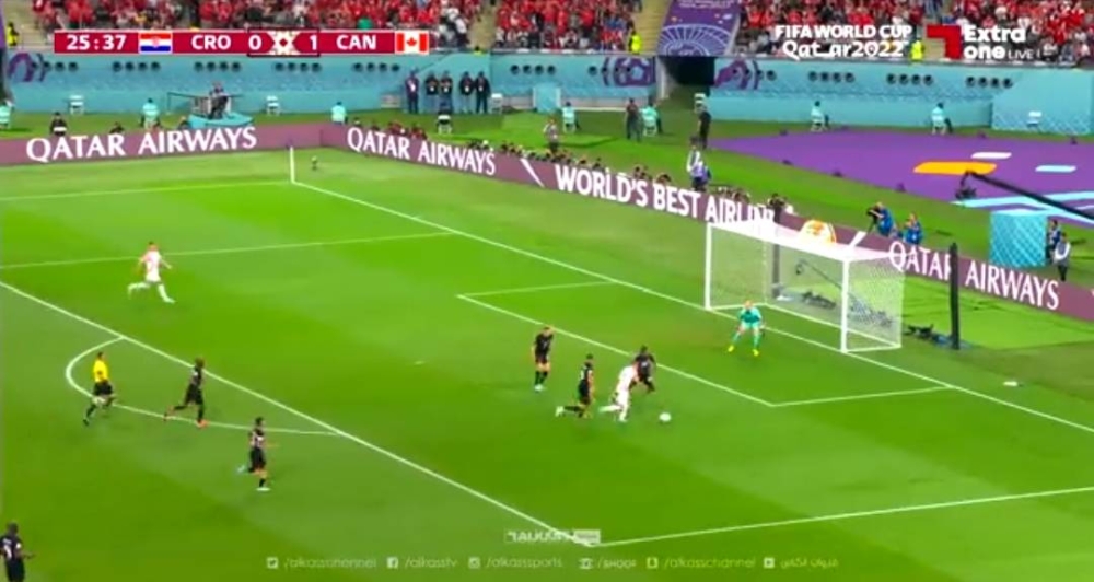 شاهد.. التسلل يلغي هدفا رائعا لكرواتيا في مرمى كندا