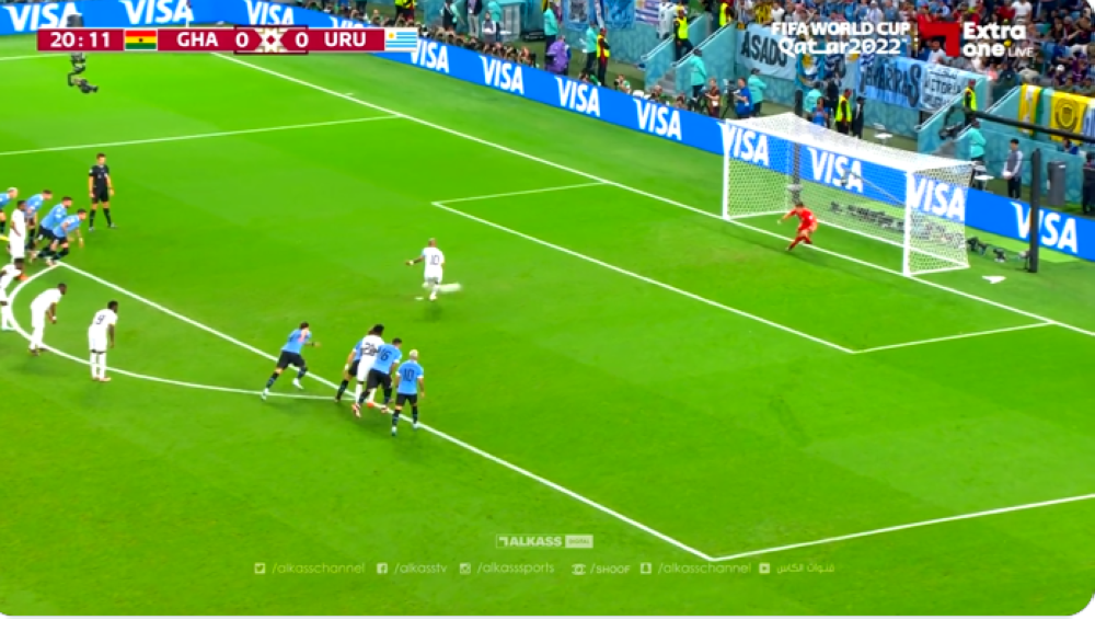 شاهد.. لاعب غانا يهدر ركلة جزاء أمام أوروغواي