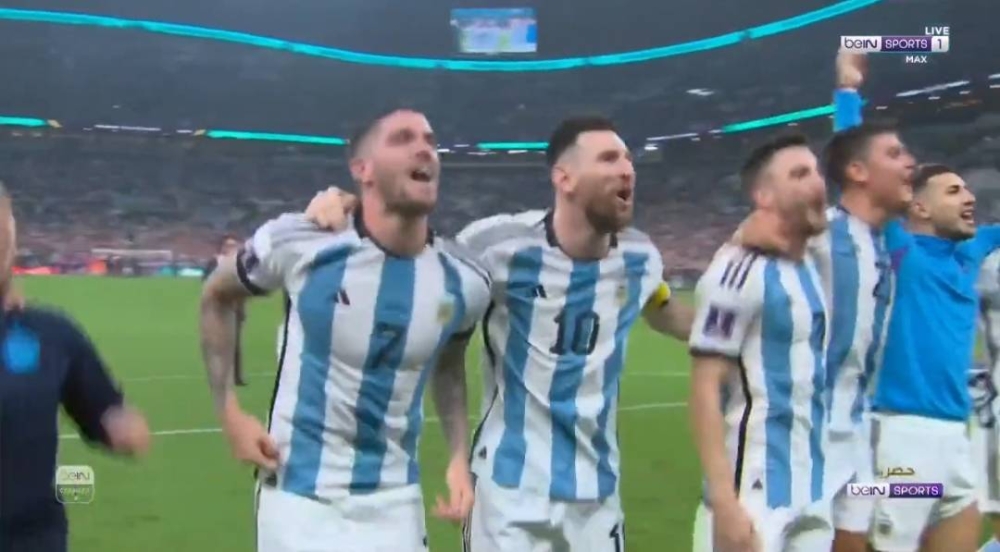 شاهد رقص ميسي بعد تأهل الأرجنتين لنهائي كأس العالم