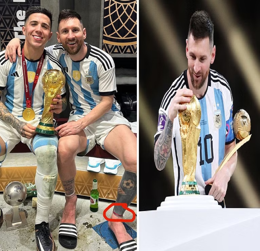 تعرف على قصة الشارة الحمراء في قدم "ميسي"!