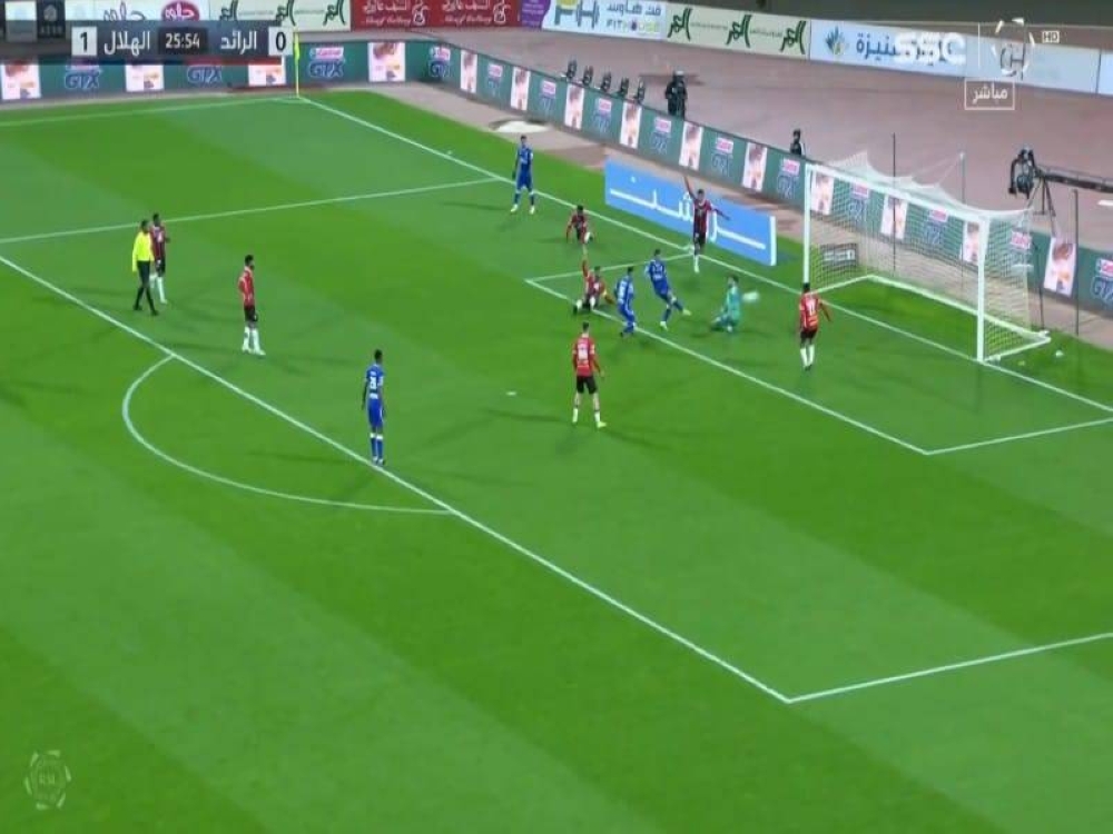 شاهد.. هدف الهلال الملغي ضد الرائد في دوري روشن