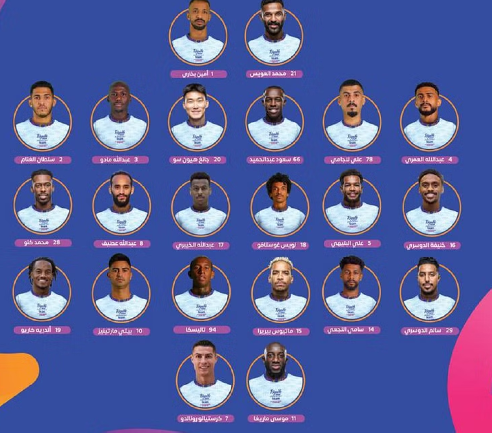 قائمة لاعبي الهلال والنصر ضد باريس سان جيرمان في "موسم الرياض"