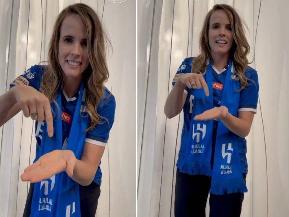 شاهد.. دبلوماسية أمريكية تدعم الهلال أمام ريال مدريد: الليلة بنخلطهم خلط! 