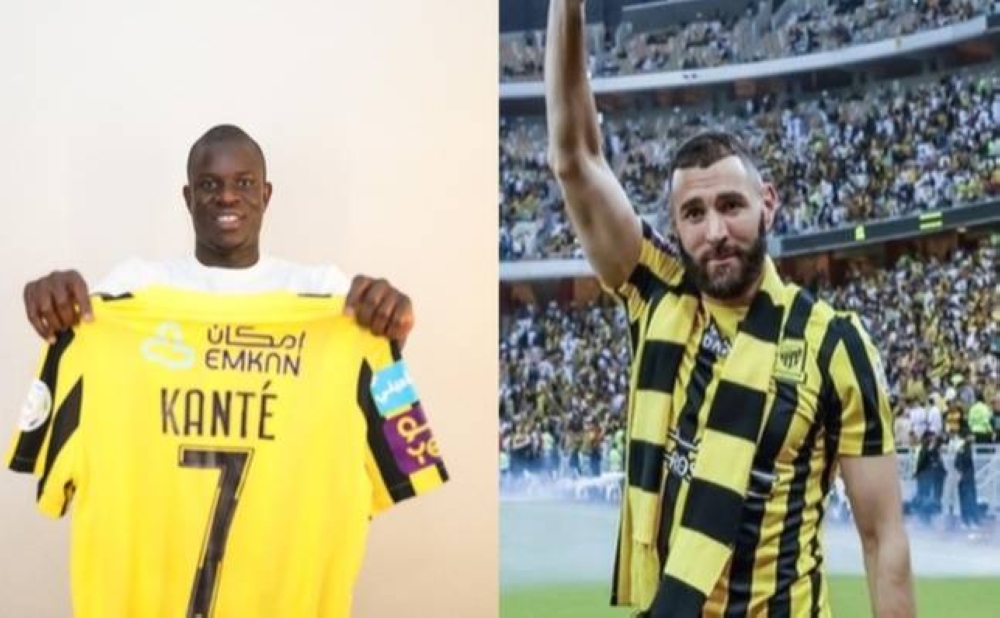 أول رد فعل لبنزيما بعد تعاقد نادي الاتحاد مع كانتي