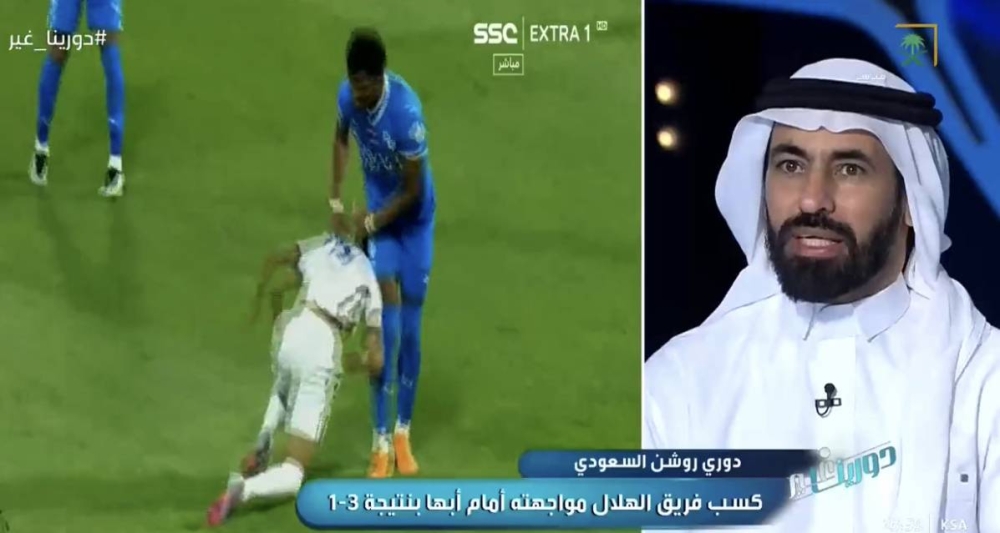 شاهد.. حسين عبد الغني يدافع عن علي البليهي بعد تصرفه مع لاعب أبها فهد الجميعة.. ويُعلق!