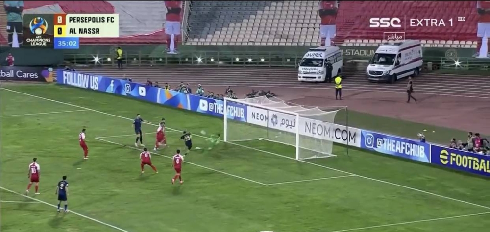 شاهد.. هدف ملغي للنصر في شباك بيرسبوليس الإيراني بداعي التسلل!