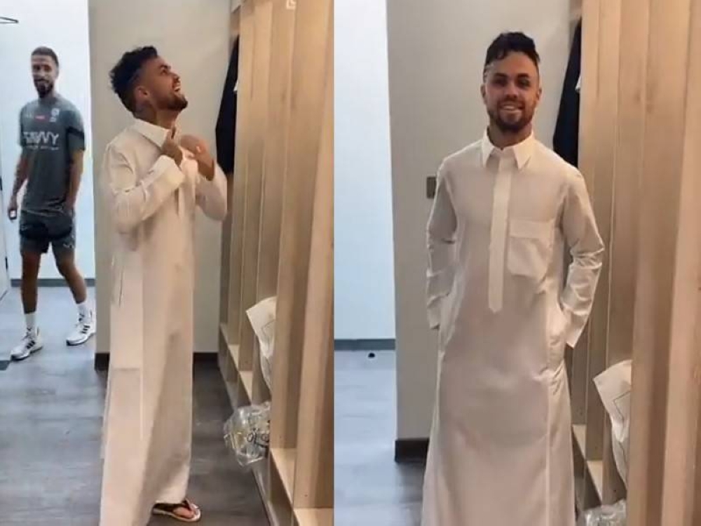 شاهد.. ميشايل لاعب الهلال يظهر لأول مرة بالزي السعودي !