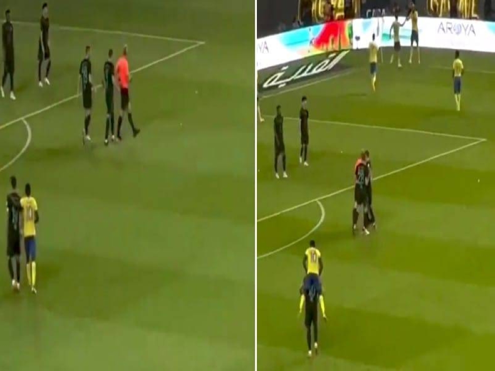  شاهد.. ساديو ماني يحتفل مع "فيرمينو" بعد تسجيل النصر الهدف الثالث في الأهلي! 