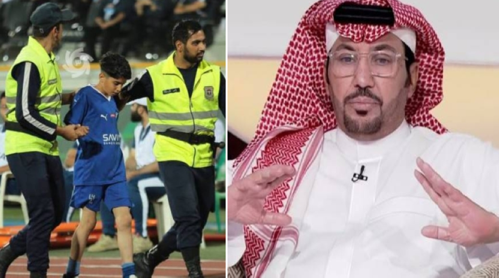"الروقي" يعلق بعد القبض على طفل إيراني يرتدي تيشرت الهلال في مدرجات نساجي الإيراني!