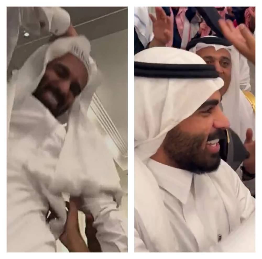 شاهد.. وصلة رقص من لاعب الاتحاد مدالله العليان مع زملائه خلال حفل زفافه