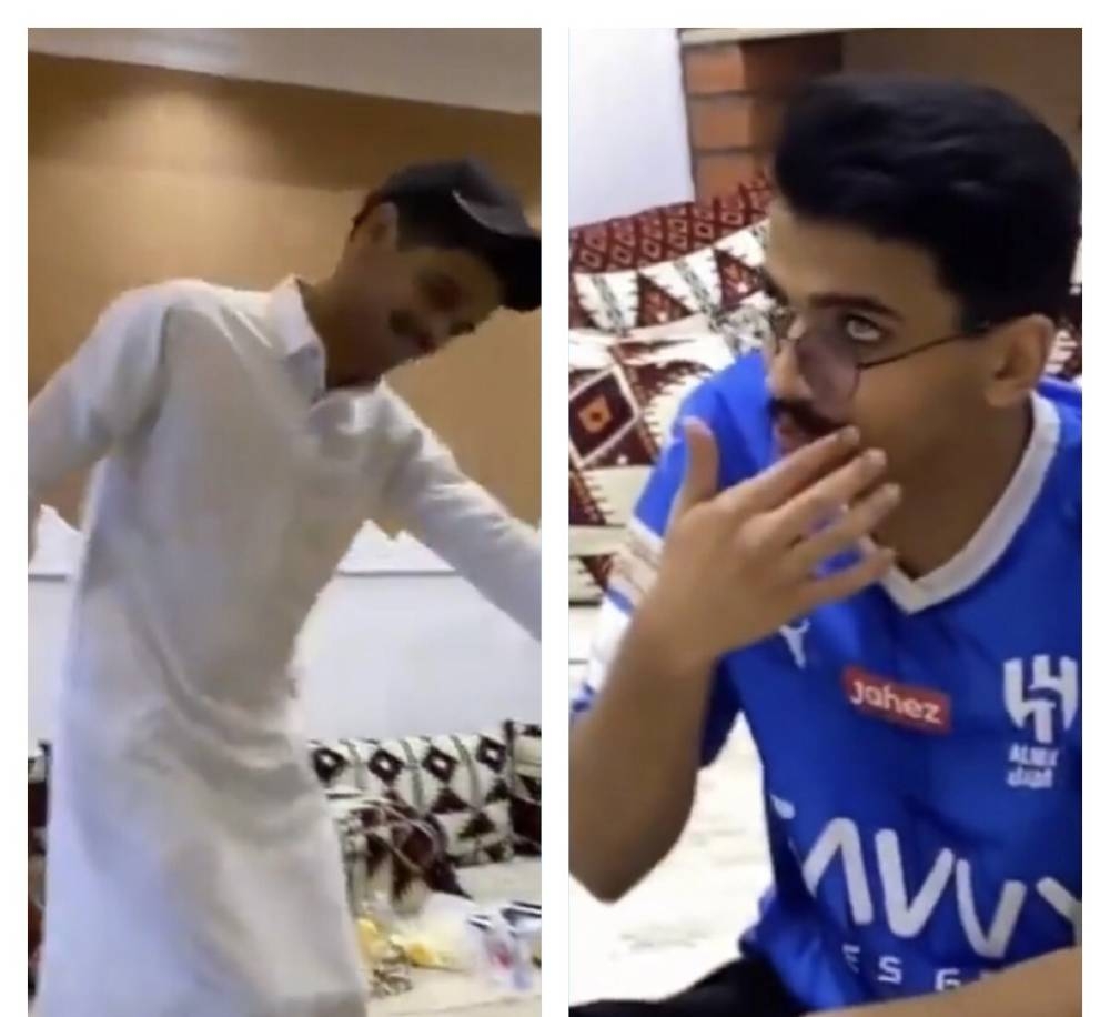‎شاهد.. مشجع نصراوي يرقص أمام أصدقائه الهلاليين بعد خسارة الهلال برباعية من العين الإماراتي!