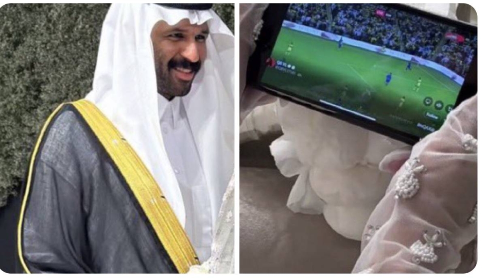 محمد العويس يحضر حفل زفافه بعد نهاية كأس الملك «صور»