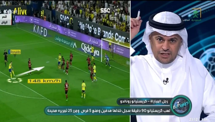 بالفيديو.. الشنيف يكشف عن أمر مميز في هدف رونالدو الثاني أمام الرياض