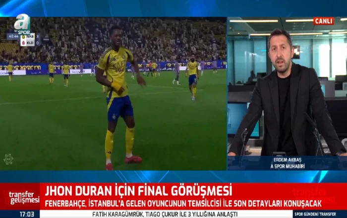 بالفيديو.. صحفي تركي: فنربخشة والنصر يتقاسمان راتب جون دوران ضمن صفقة الإعارة