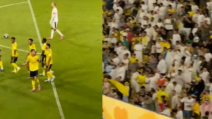 بالفيديو.. جماهير الرياض تستفز رونالدو بهتاف ميسي.. ورد غير متوقع من اللاعب
