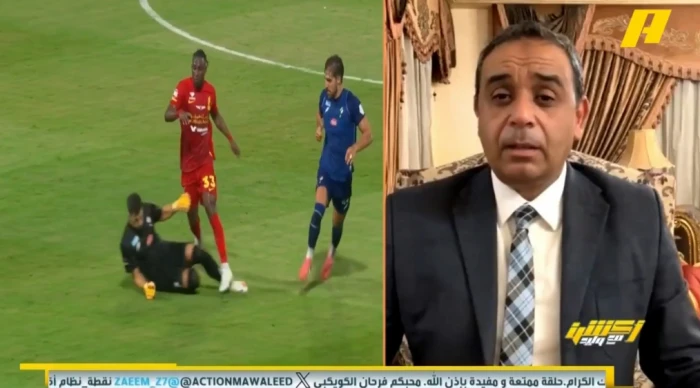 بالفيديو: سمير عثمان يحسم الجدل حول طرد حارس الفتح أمام القادسية