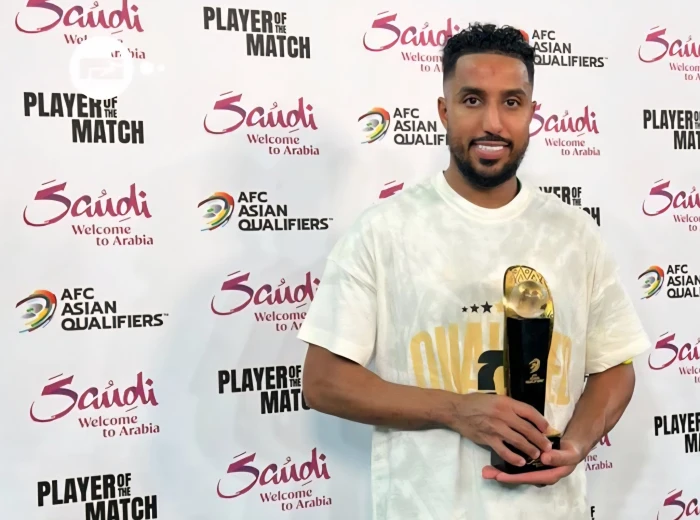 اختيار سالم الدوسري أفضل لاعب في مباراة السعودية والعراق