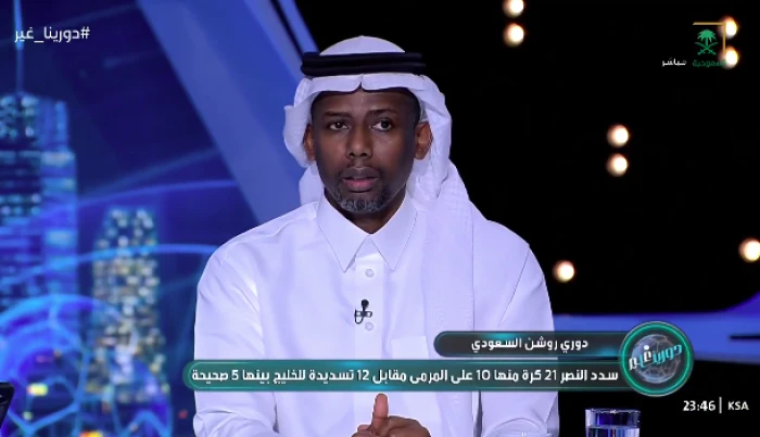 «ترتيبه الثالث».. بالفيديو.. حمد المنتشري يصدم نواف العقيدي حارس النصر!