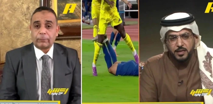بالفيديو.. جدل بين الداود وفيصل زيد وعثمان بشأن حالة تحكيمية في مباراة الأهلي والفيحاء ومقارنتها بحالة للنصر والحزم