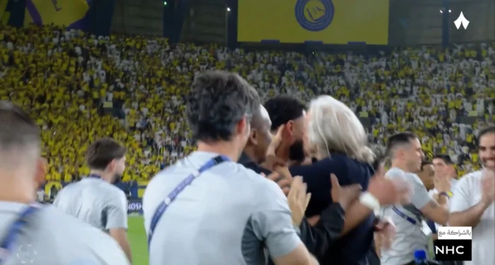 بالفيديو..جيسوس ولاعبو النصر يحتفلون بالتتويج بلقب دوري روشن