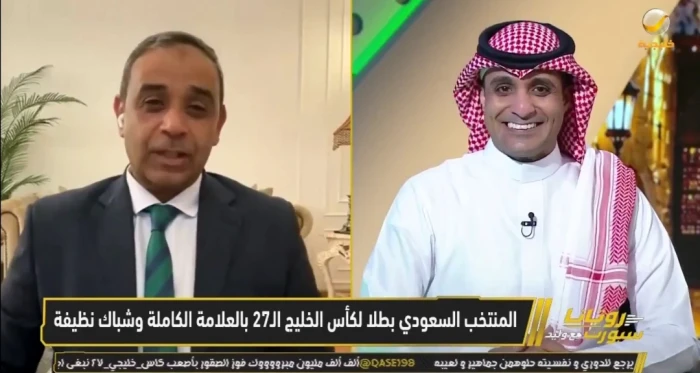 بالفيديو.. سمير عثمان يطالب السالمي بالوفاء بوعده بعد تتويج المنتخب السعودي.. والأخير يغني في الاستوديو