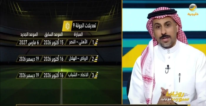 بالفيديو.. العنزي يكشف عن أكثر الفرق المستفيدة والمتضررة من تأجيلات الجولة التاسعة